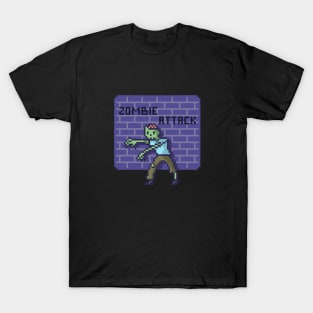 Zombie pixel retro video game T-Shirt